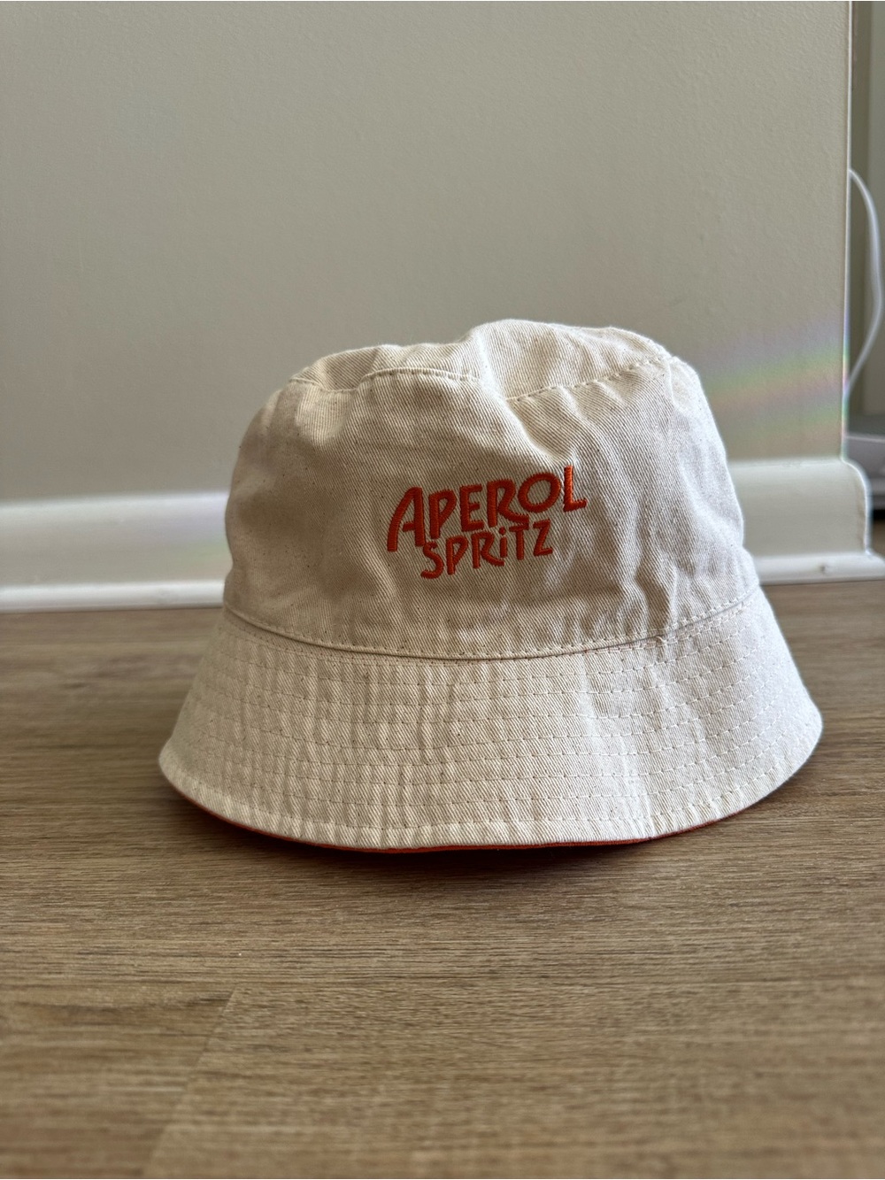 Aperol Spritz Orange/Beige Reversible Logo Bucket Hat - Picture 4 of 6